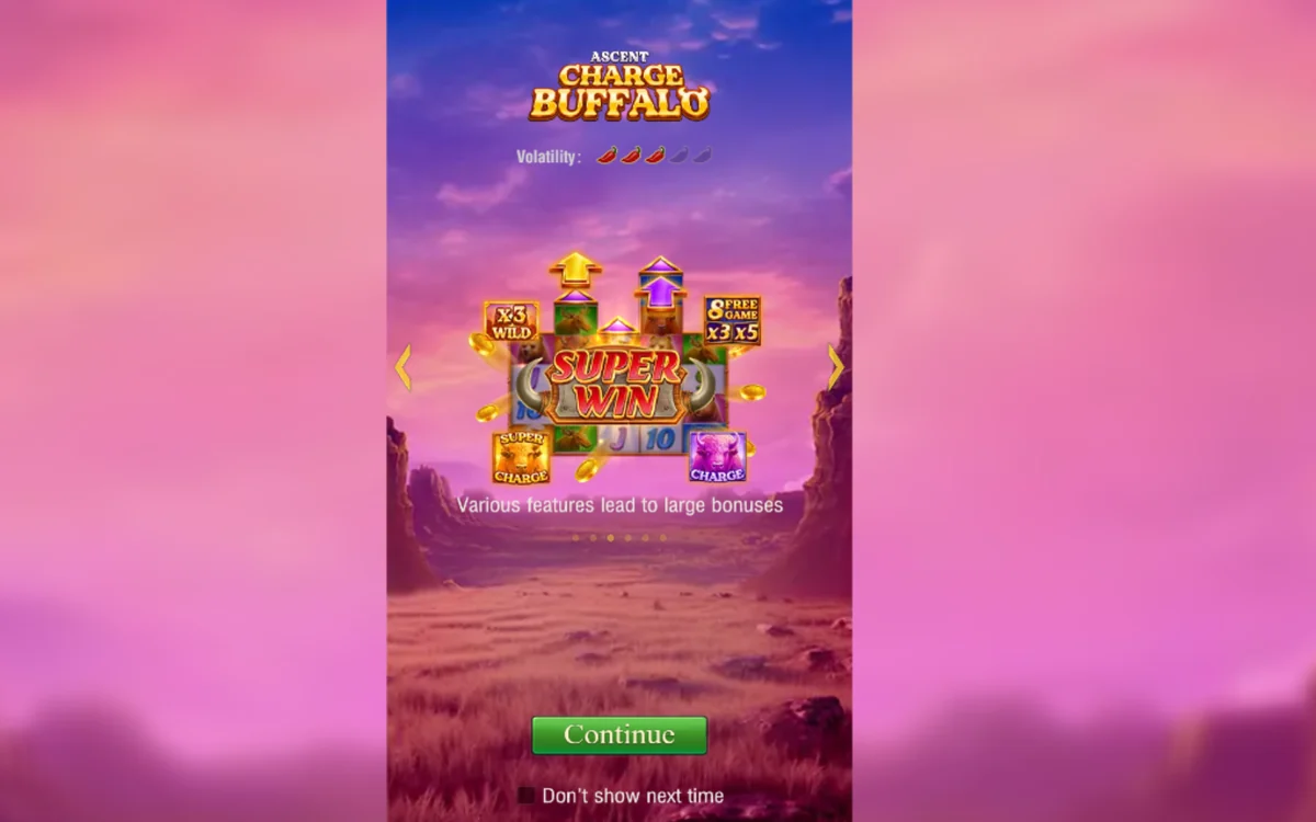 Charge Buffalo ASCENT slot demo cover: play the TaDa sequel for free