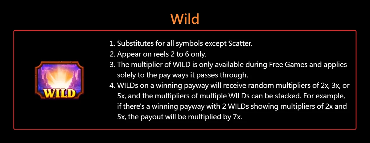 Charge Buffalo slot wild rules: 2x, 3x and 5x multipliers stack in free spins